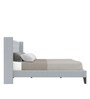 Noa Fabric Upholstered Queen Size Bed in Light Grey Colour