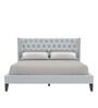 Noa Fabric Upholstered Queen Size Bed in Light Grey Colour
