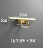 Noah 600mm Mirror Light Gold Body with Spot Warm White LED 16W + 2 3W Bathroom Vanity Wall Light