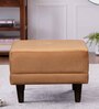 Noah Fabric Ottoman in Smoke Mustard Colour