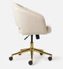 Noah Velvet Guest Chair In Off White Colour
