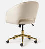 Noah Velvet Guest Chair In Off White Colour