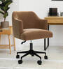 Noah Fabric Guest Chair In Brown Colour