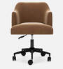 Noah Fabric Guest Chair In Brown Colour