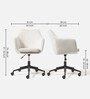 Noah Fabric Guest Chair In Off White Colour