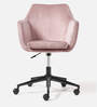 Noah Fabric Guest Chair In Pink Colour