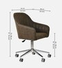 Noah Leatherette Guest Chair In Brown Colour