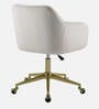 Noah Velvet Guest Chair In Off White Colour