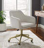 Noah Velvet Guest Chair In Off White Colour
