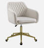 Noah Velvet Guest Chair In Off White Colour