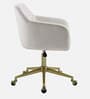 Noah Velvet Guest Chair In Off White Colour