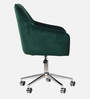 Noah Leatherette Guest Chair In Dark Green Colour