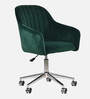 Noah Leatherette Guest Chair In Dark Green Colour
