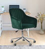 Noah Leatherette Guest Chair In Dark Green Colour