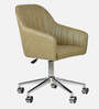 Noah Leatherette Guest Chair In Moss Colour