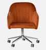 Noah Leatherette Guest Chair In Orange Colour