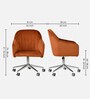 Noah Leatherette Guest Chair In Orange Colour