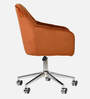 Noah Leatherette Guest Chair In Orange Colour