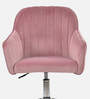 Noah Leatherette Guest Chair In Pink Colour