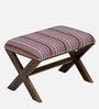 Noah Fabric Seating Stool In Provincial Teak Finish