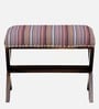 Noah Fabric Seating Stool In Provincial Teak Finish