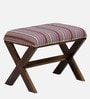 Noah Fabric Seating Stool In Provincial Teak Finish