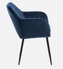 Noah Velvet Arm Chair In Royal Blue Colour