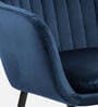Noah Velvet Arm Chair In Royal Blue Colour