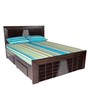 Noble King Size Bed with Storage in Dark Brown Colour