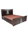 Noble King Size Bed with Storage in Dark Brown Colour