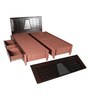 Noble King Size Bed with Storage in Dark Brown Colour