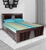 Noble King Size Bed with Storage in Dark Brown Colour