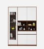 Noble Multi Storage Cabinet In Walnut and Frosty White Finish