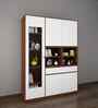 Noble Multi Storage Cabinet In Walnut and Frosty White Finish