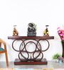 Noble Solid Wood Console Table in Brown Colour