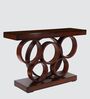 Noble Solid Wood Console Table in Brown Colour