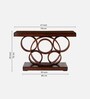 Noble Solid Wood Console Table In Brown Finish