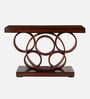 Noble Solid Wood Console Table In Brown Finish