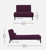 Noce RHS  Fabric Chaise Lounger In Greek Purple Colour