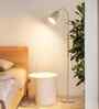 Nod White Floor Lamp with Artistic Tilt (White)