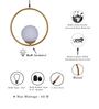 Noel Gold Metal Hanging Light