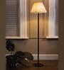Noel Off White Cotton Club Floor Lamp