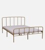 Neolia Metal Queen Size Bed In Gold Colour