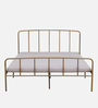 Neolia Metal Queen Size Bed In Gold Colour