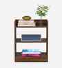 Nohee Bed Side Table In Brown Maple Finish