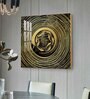 Noir & Gold Fish Glass Finish Square Wall Art