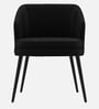 Noir Curve Luxe Accent Chair In Dark Grey Colour