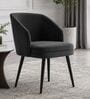 Noir Curve Luxe Accent Chair In Dark Grey Colour