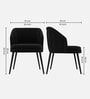 Noir Curve Luxe Accent Chair In Dark Grey Colour