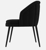Noir Curve Luxe Accent Chair In Dark Grey Colour